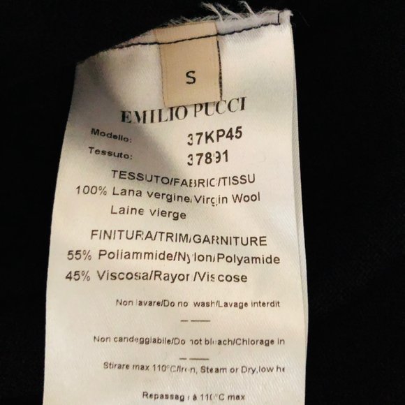 Emilio Pucci Black Open Neck Wool & Lace Sweater S - Picture 8 of 8